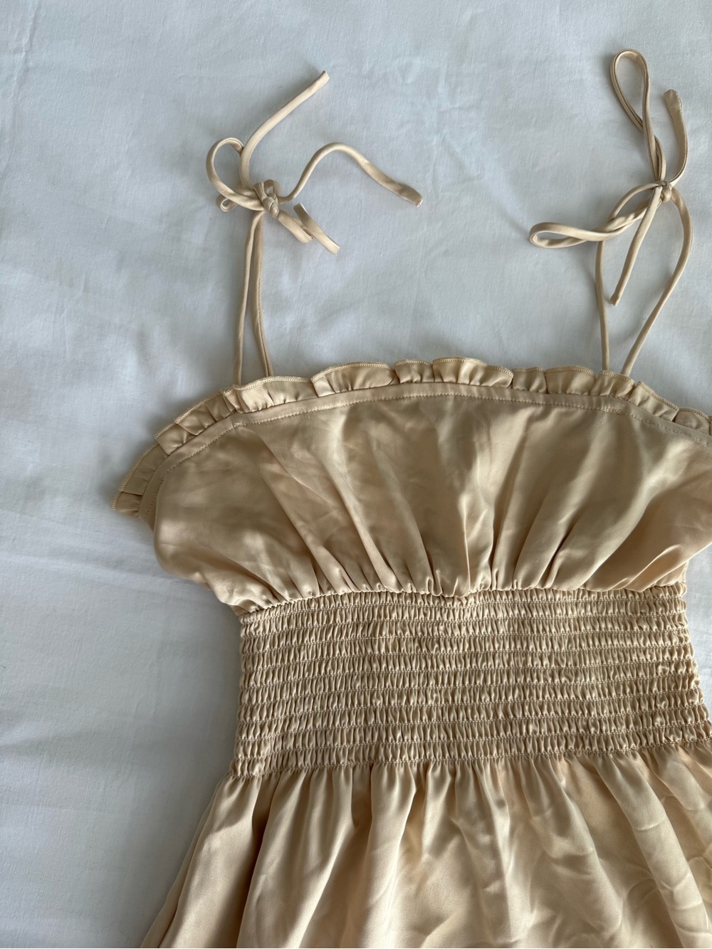 437 Paloma Babydoll Dress in champagne - Picture 5 of 7